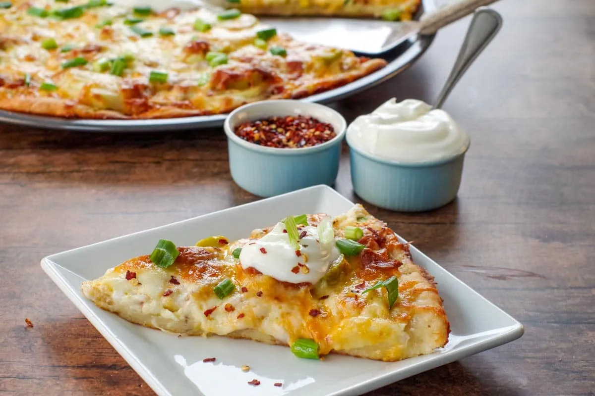 Terri's spicy perogy pizza